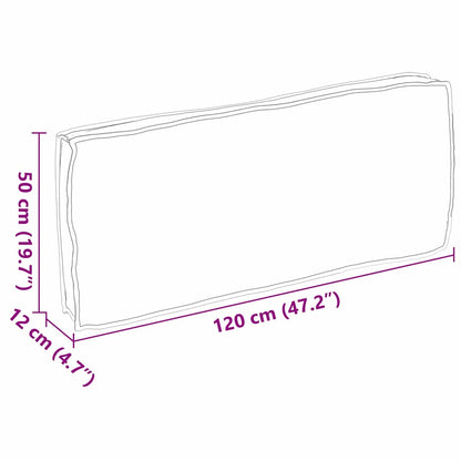 Almofada de palete para assento / encosto Creme 120 x 50 x 12 cm