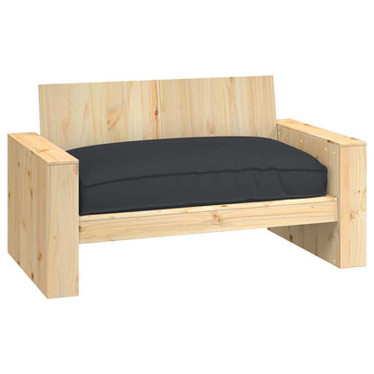 Almofada de palete para assento Preto 120 x 80 x 12 cm