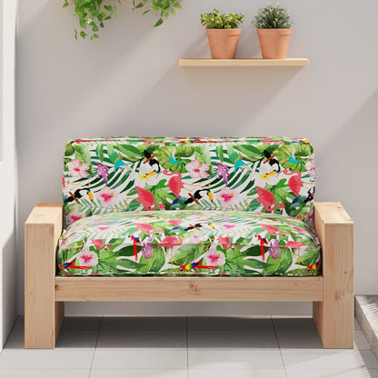 Almofada de palete para assento Multicolor 120 x 80 x 12 cm