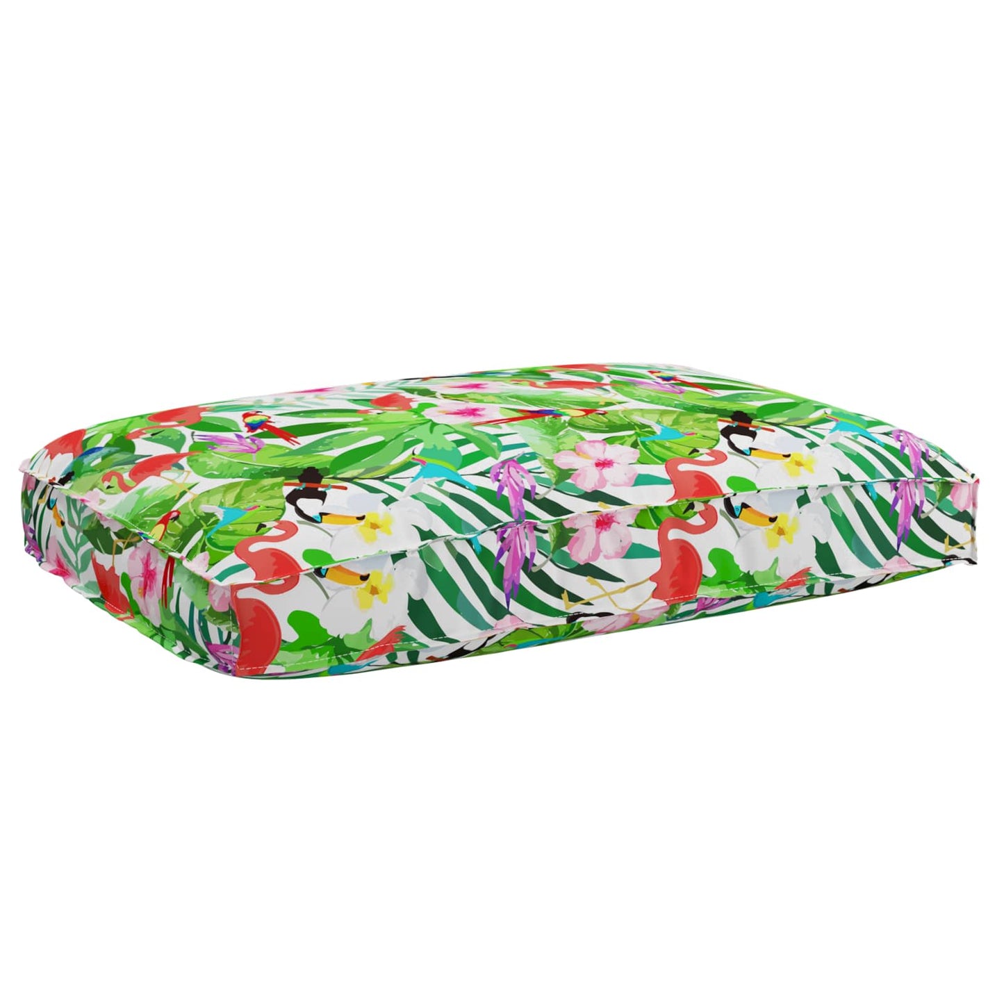 Almofada Floral Multicolor 120 x 80 x 12 cm Tecido Oxford