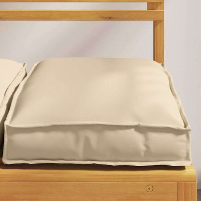Almofada de palete para assento 2 pcs Bege 40 x 40 x 8 cm