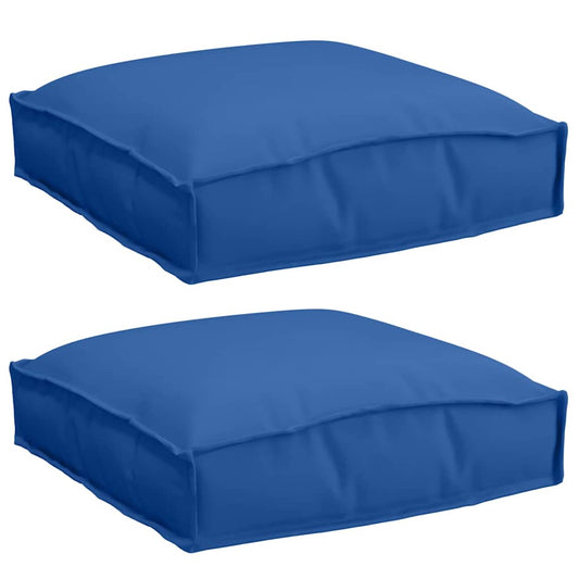 Almofada de palete para assento 2 pcs Azul real 40 x 40 x 8 cm