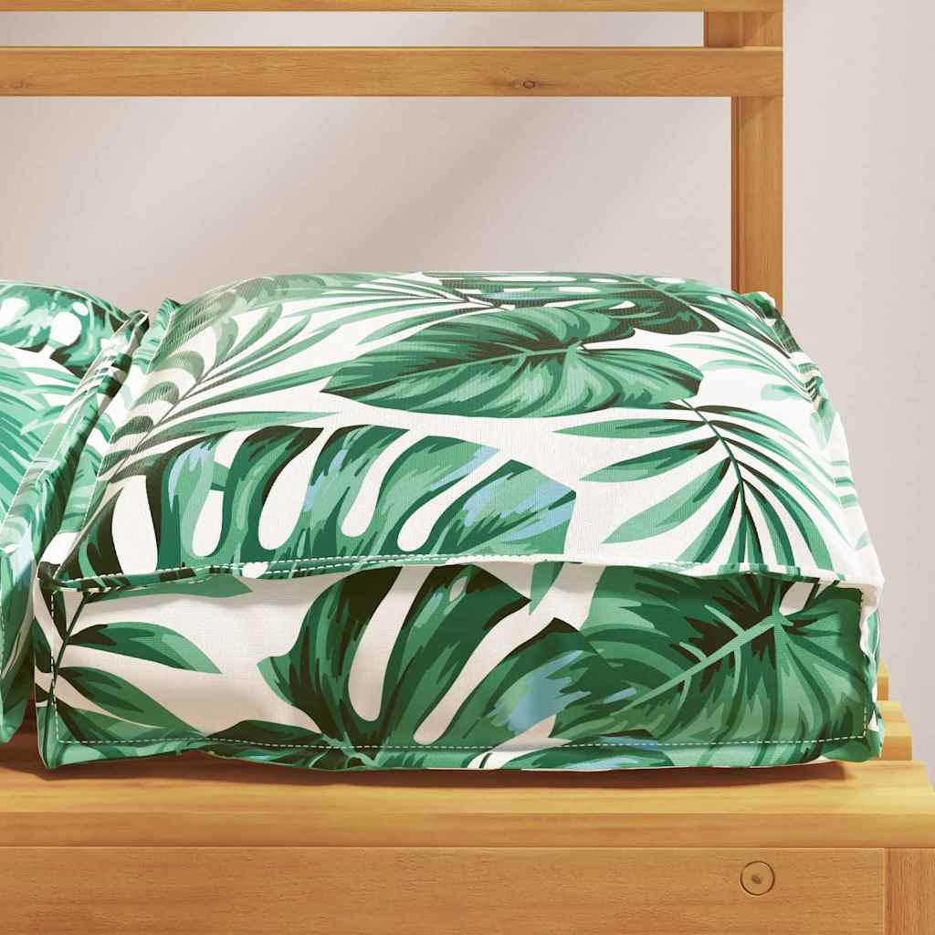 Almofada de palete para assento Floral 2 pcs Padrão de folhas