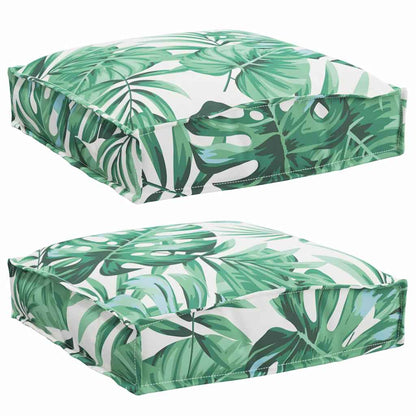 Almofada de palete para assento Floral 2 pcs Padrão de folhas