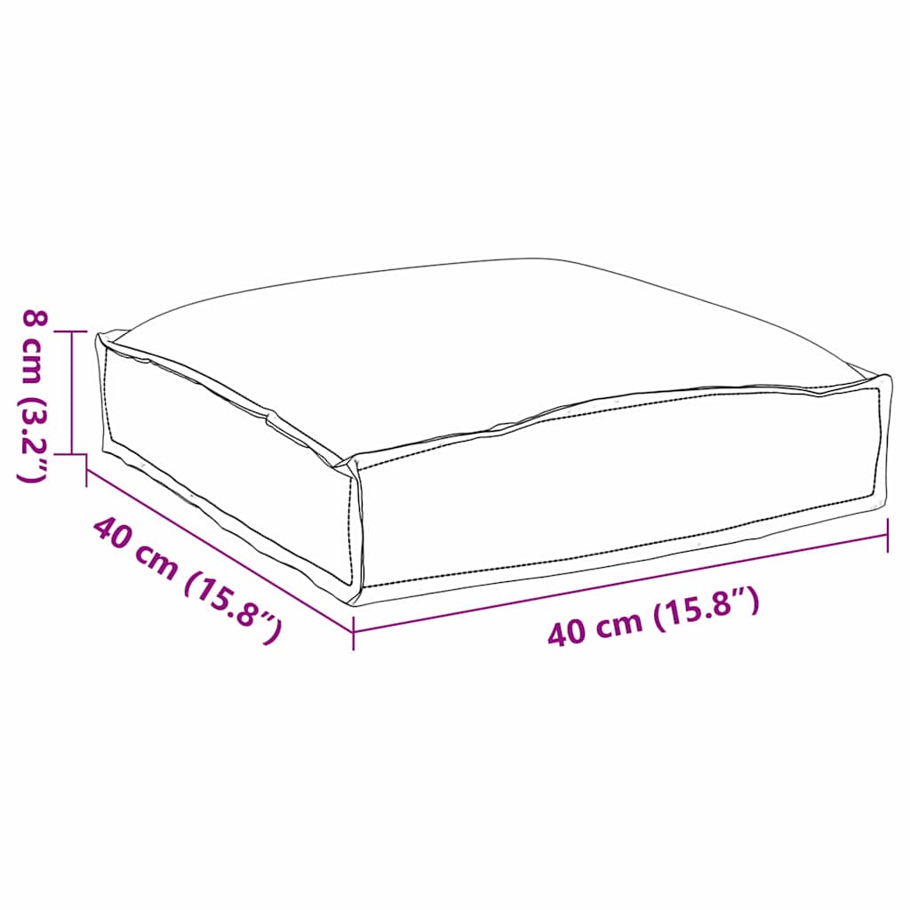 Almofada de palete para assento Floral 2 pcs Padrão de folhas