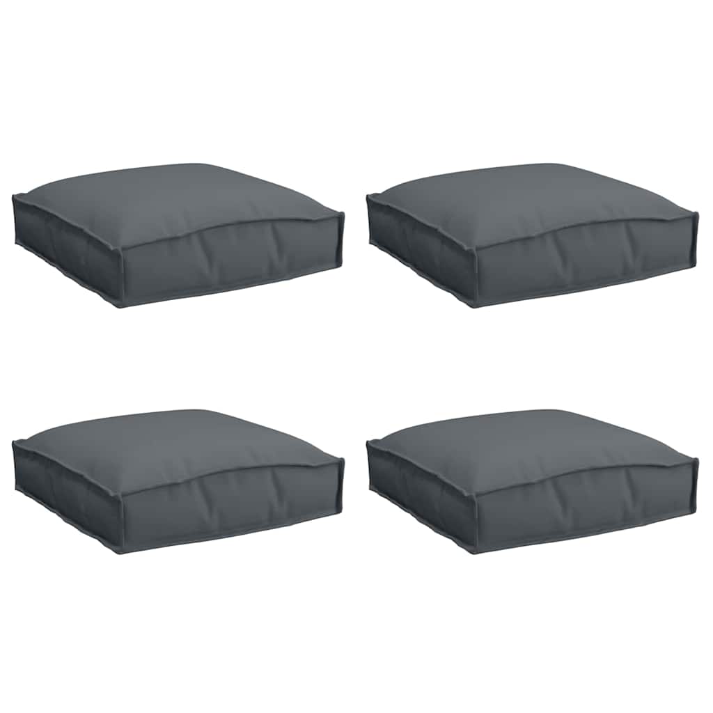 Almofada 4 pcs Antracite 40 x 40 x 8 cm Tecido Oxford