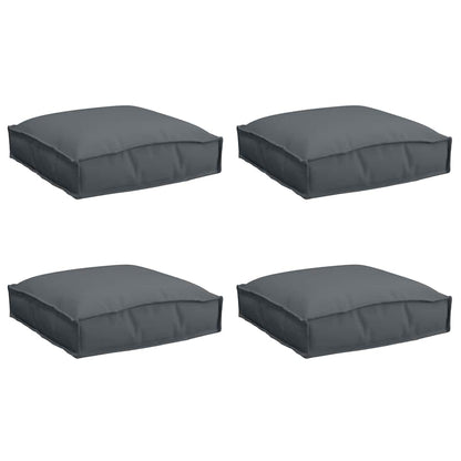 Almofada 4 pcs Antracite 40 x 40 x 8 cm Tecido Oxford