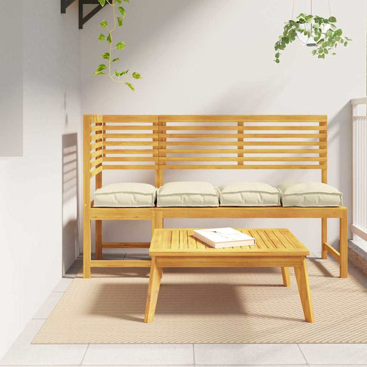 Almofada de palete para assento 4 pcs Creme 40 x 40 x 8 cm