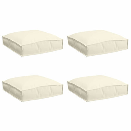 Almofada de palete para assento 4 pcs Creme 40 x 40 x 8 cm
