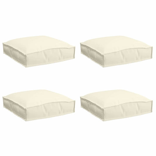 Almofada de palete para assento 4 pcs Creme 40 x 40 x 8 cm