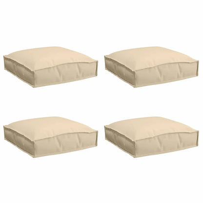 Almofada de palete para assento 4 pcs Bege 40 x 40 x 8 cm