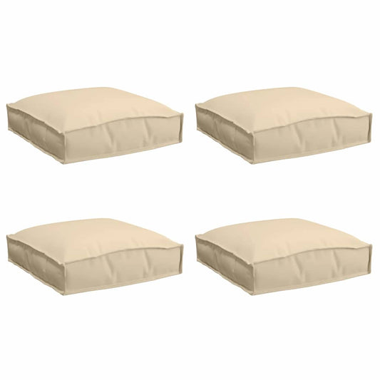 Almofada de palete para assento 4 pcs Bege 40 x 40 x 8 cm