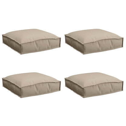 Almofada de palete para assento 4 pcs Cinzento-acastanhado