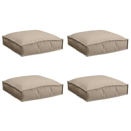 Almofada de palete para assento 4 pcs Cinzento-acastanhado