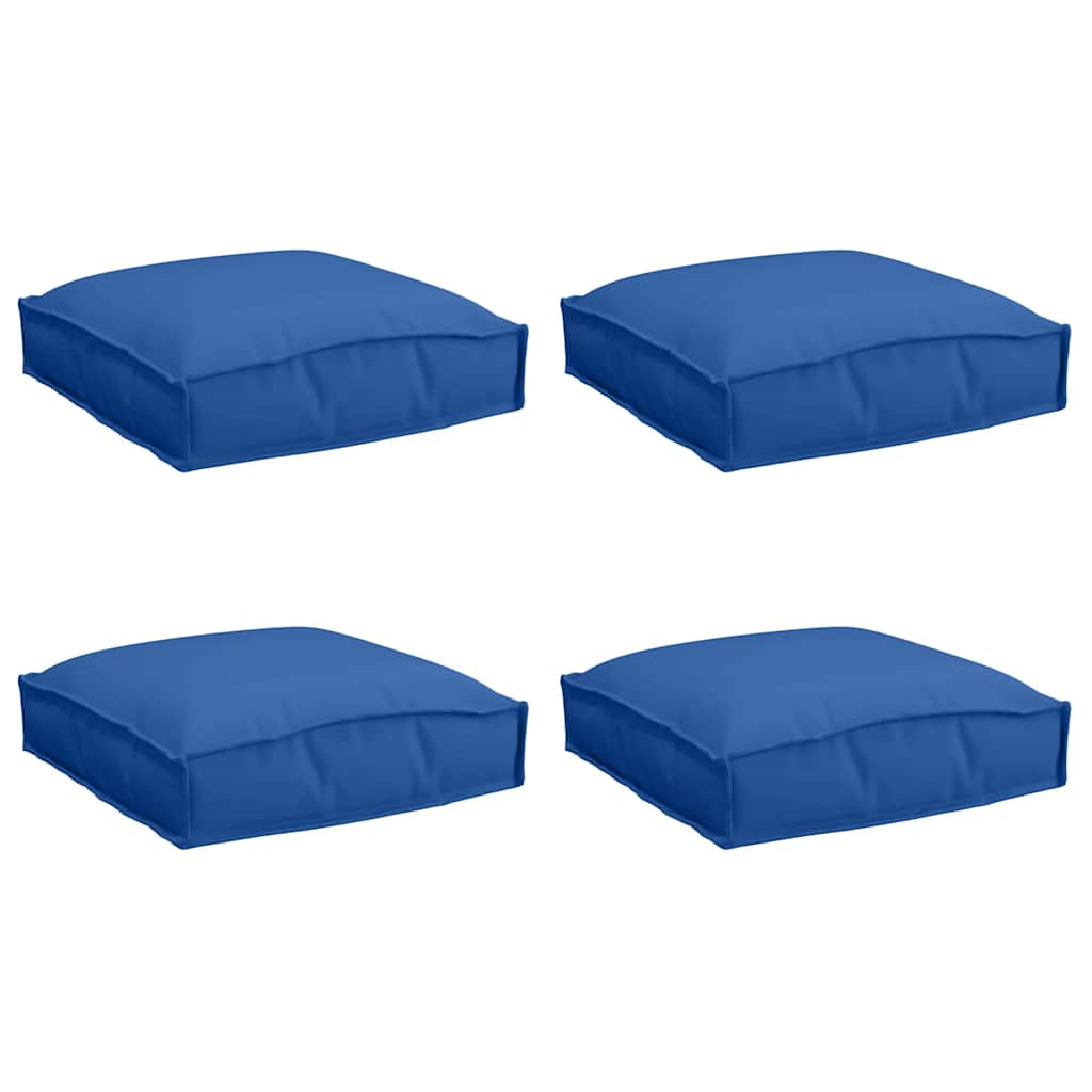 Almofada de palete para assento 4 pcs Azul real 40 x 40 x 8 cm