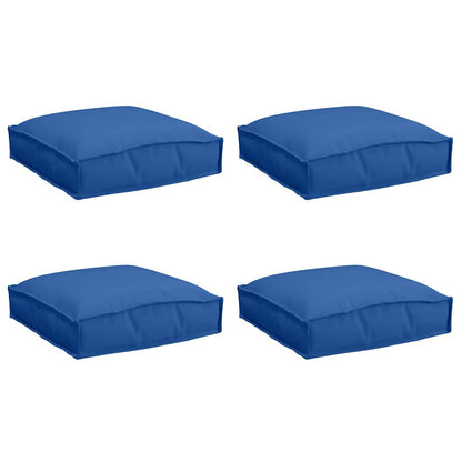 Almofada de palete para assento 4 pcs Azul real 40 x 40 x 8 cm