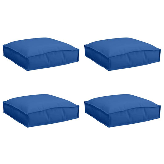 Almofada de palete para assento 4 pcs Azul real 40 x 40 x 8 cm
