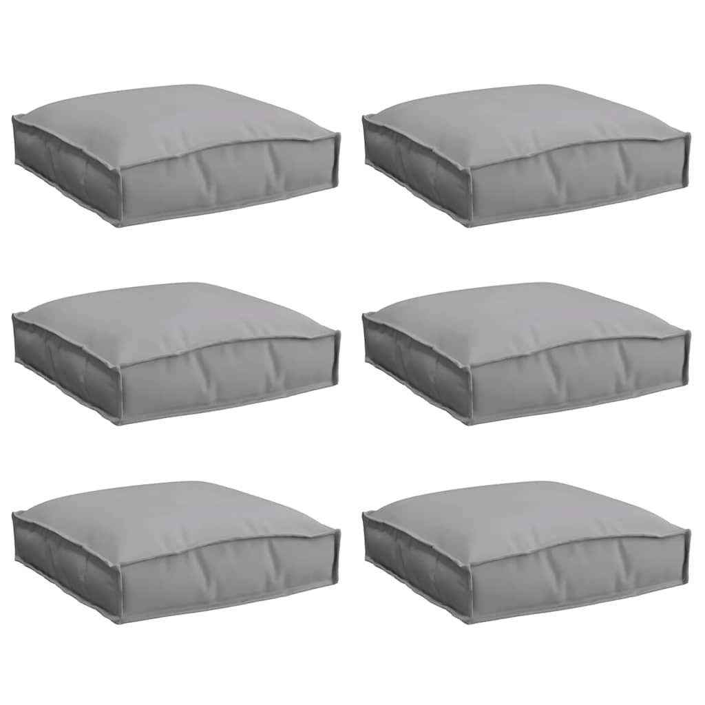 Almofada de palete para assento 6 pcs Cinzeto 40 x 40 x 8 cm