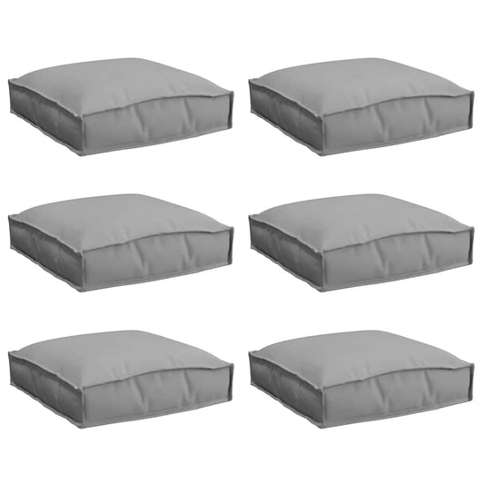 Almofada de palete para assento 6 pcs Cinzeto 40 x 40 x 8 cm