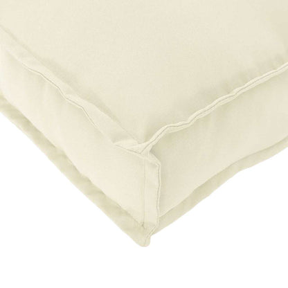 Almofada de palete para assento 6 pcs Creme 40 x 40 x 8 cm