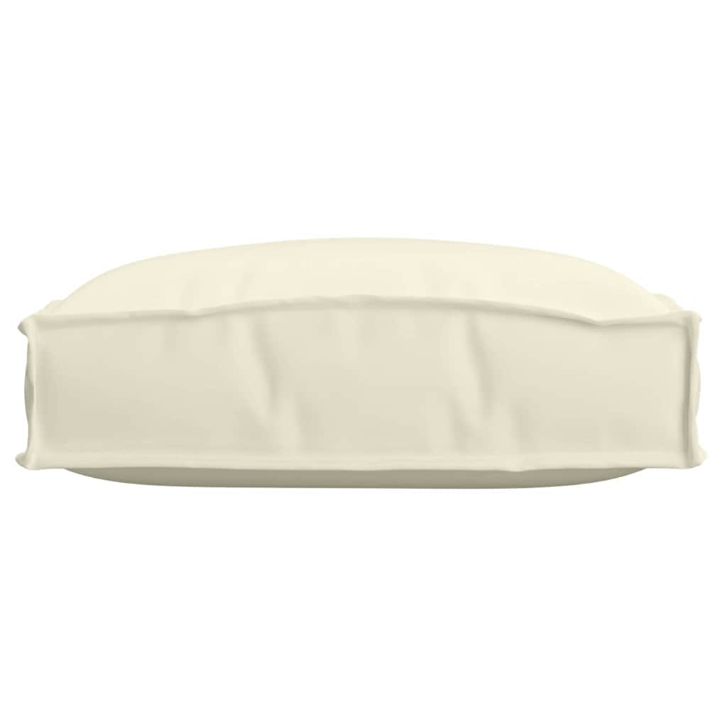 Almofada de palete para assento 6 pcs Creme 40 x 40 x 8 cm