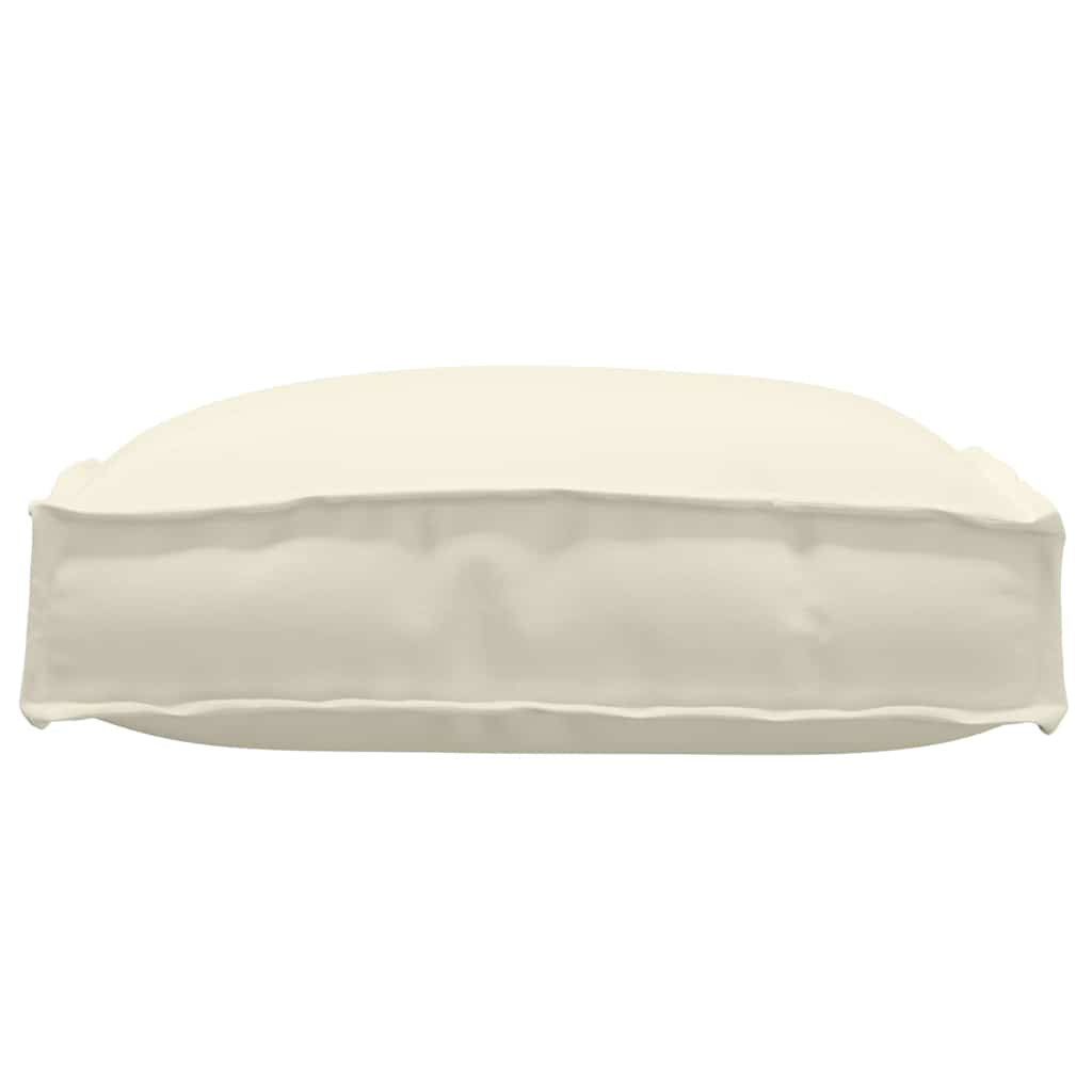 Almofada de palete para assento 6 pcs Creme 40 x 40 x 8 cm