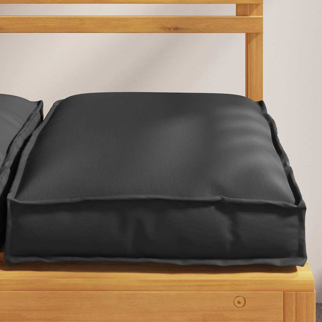 Almofada de palete para assento 6 pcs Preto 40 x 40 x 8 cm