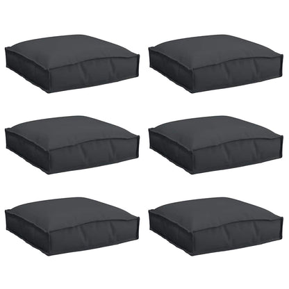 Almofada de palete para assento 6 pcs Preto 40 x 40 x 8 cm