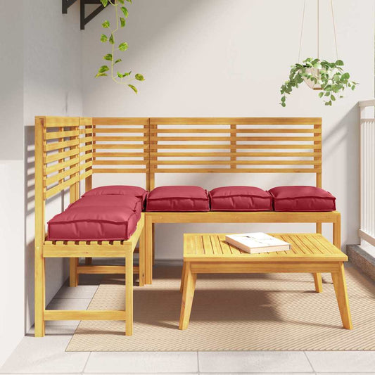 Almofada de palete para assento 6 pcs Vinho Vermelho