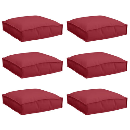 Almofada de palete para assento 6 pcs Vinho Vermelho