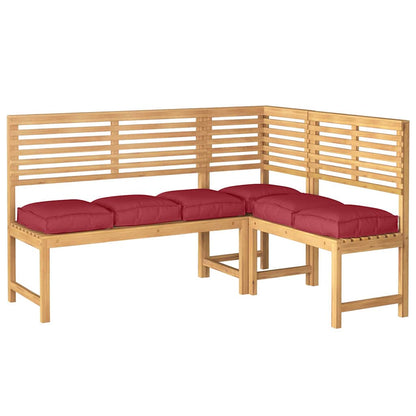 Almofada de palete para assento 6 pcs Vinho Vermelho