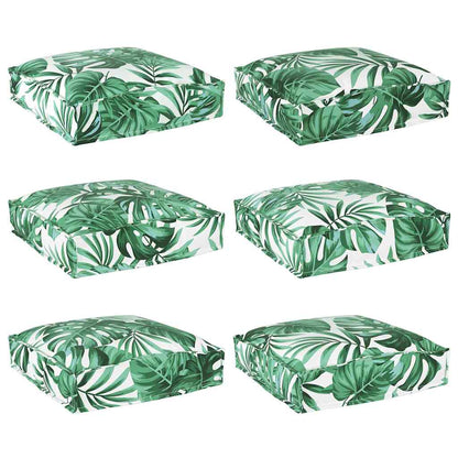 Almofada de palete para assento Floral 6 pcs Padrão de folhas