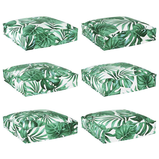 Almofada de palete para assento Floral 6 pcs Padrão de folhas