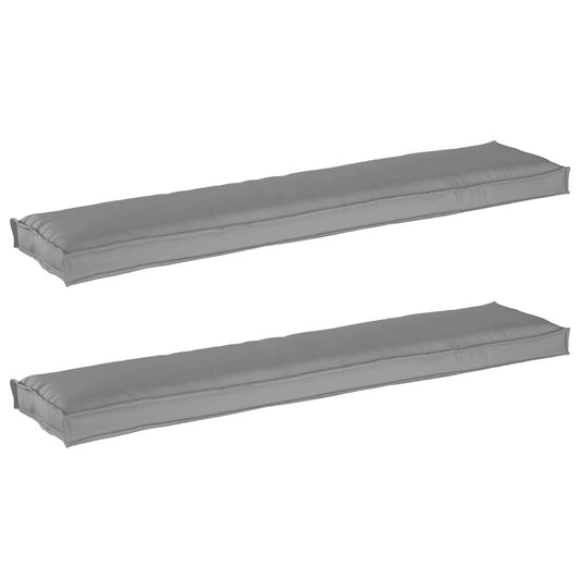 Conjunto de Almofadas para Palete 2 pcs Cinzeto 180 x 40 x 8 cm