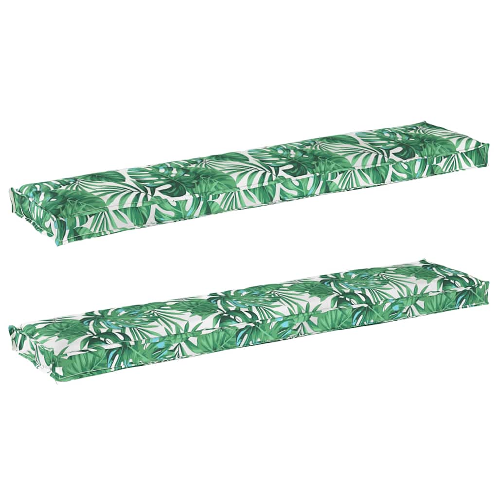 Conjunto de Almofadas para Palete Floral 2 pcs Padrão de folhas
