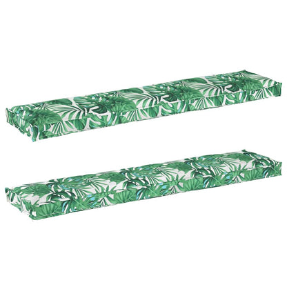Conjunto de Almofadas para Palete Floral 2 pcs Padrão de folhas