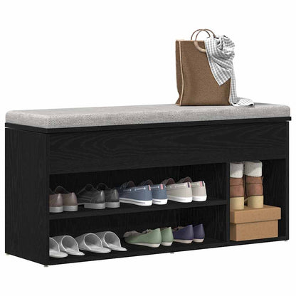 Banco sapateira 102x30,5x45 cm carvalho preto