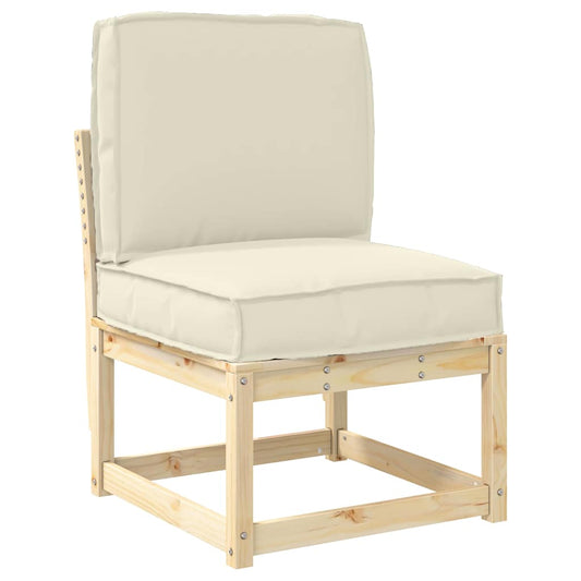 Conjunto de Almofadas para Palete 2 pcs Creme 50 x 50 x 12 cm