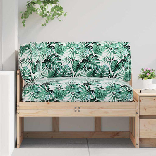 Conjunto de Almofadas para Palete Floral 3 pcs Padrão de folhas