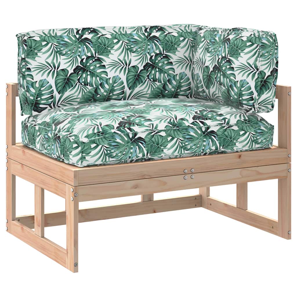 Conjunto de Almofadas para Palete Floral 3 pcs Padrão de folhas