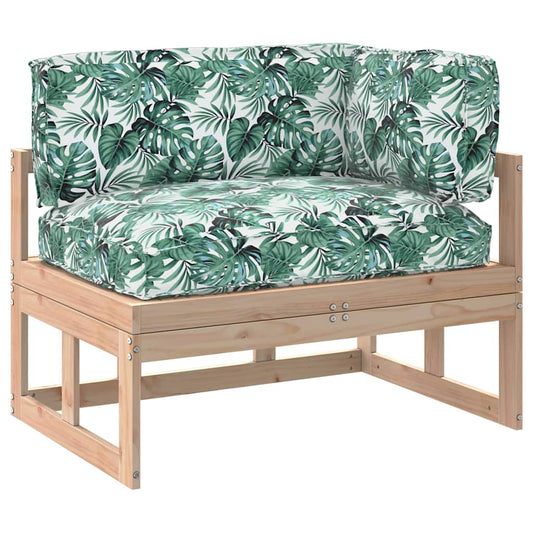 Conjunto de Almofadas para Palete Floral 3 pcs Padrão de folhas