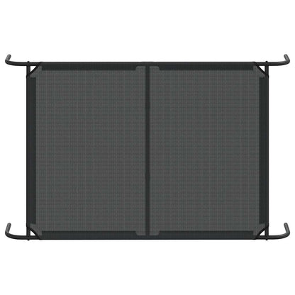 Cama para cães elevada 130x80x20 cm Textilene e aço preto