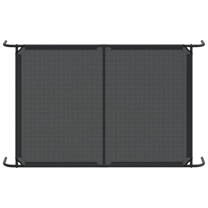 Cama para cães elevada 150x90x20 cm Textilene e aço preto