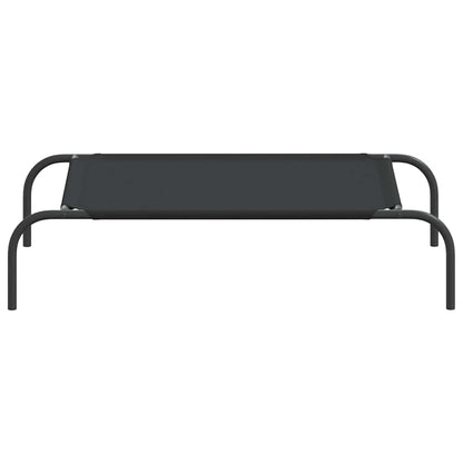 Cama para cães elevada 90x50x20cm tecido oxford e aço preto