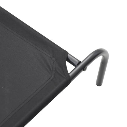 Cama para cães elevada 90x50x20cm tecido oxford e aço preto