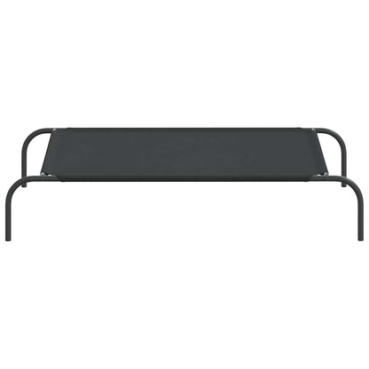 Cama para cães elevada 110x65x20 cm tecido oxford e aço preto