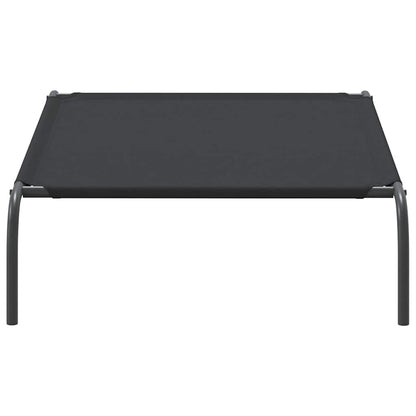 Cama para cães elevada 110x65x20 cm tecido oxford e aço preto