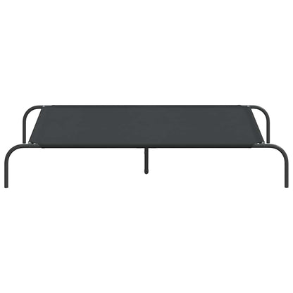 Cama para cães elevada 130x80x20cm tecido oxford e aço preto