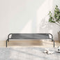 Cama para cães elevada 110x65x20 cm Textilene e aço cinzento