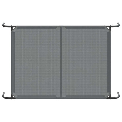 Cama para cães elevada 130x80x20 cm Textilene e aço cinzento